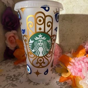 Evil eye custom made Starbucks cup